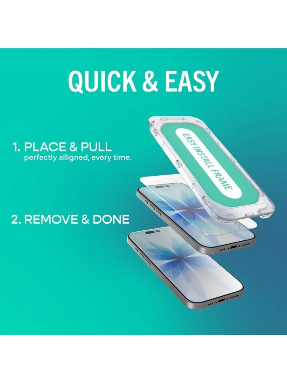 2-Pack Tempered Glass Screen Protectors & Camera Lens Covers for iPhone 17
